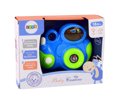 Interactive Photo Camera For your baby Melodies of light and sounds BLUE COLOUR