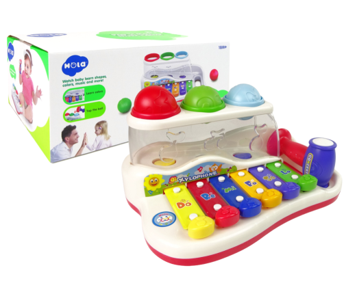 Educational Dulcimer for Toddler Hammer Colourful Balls