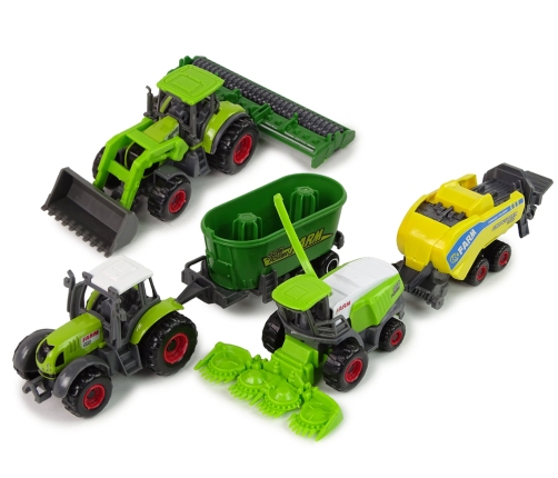 Farming machinery set Farming vehicles 6 pieces Tractor