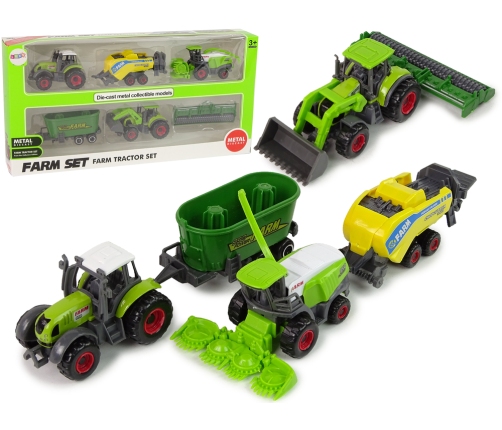 Farming machinery set Farming vehicles 6 pieces Tractor