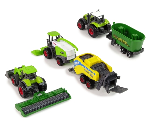 Farming machinery set Farming vehicles 6 pieces Tractor