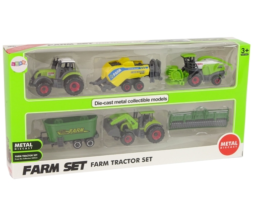 Farming machinery set Farming vehicles 6 pieces Tractor