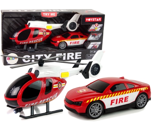 Helicopter Auto Fire Brigade Vehicle Set Sound