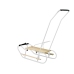 Metal Sled with Push Bar Backrest Strap White