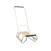 Metal Sled with Push Bar Backrest Strap White