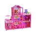 DIY Doll's House Dollhouse Furnished 129 Elements Pink