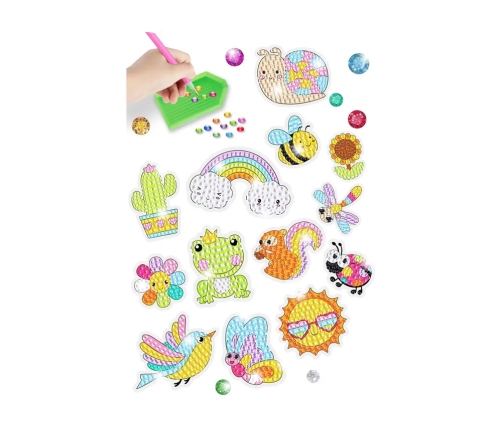 Diamond Embroidery Sticker Set Animals Garden Rainbow Mosaic