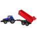 Tractor with Trailer Agricultural Vehicle Farm Blue