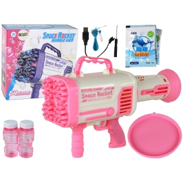 Soap Bubble Machine Soap Bubbles Electric Gun Pink