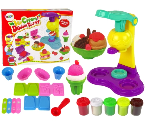 Ice Cream Double Twister Color Clay Play Dough Kit