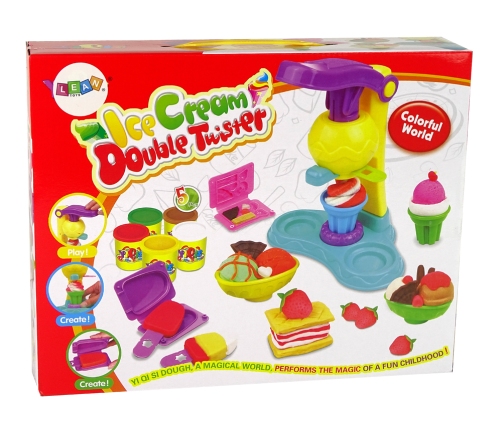 Ice Cream Double Twister Color Clay Play Dough Kit