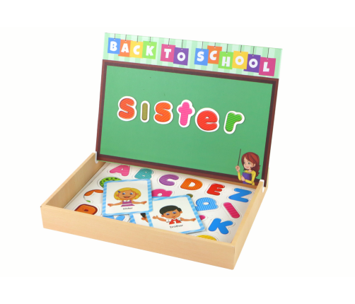 A set of educational magnetic puzzles with a multifunctional board