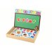 A set of educational magnetic puzzles with a multifunctional board