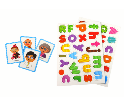 A set of educational magnetic puzzles with a multifunctional board