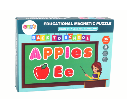 A set of educational magnetic puzzles with a multifunctional board