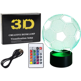 Wireless Lamp Statuette Ball 3D LED Remote Control