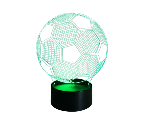 Wireless Lamp Statuette Ball 3D LED Remote Control