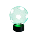 Wireless Lamp Statuette Ball 3D LED Remote Control