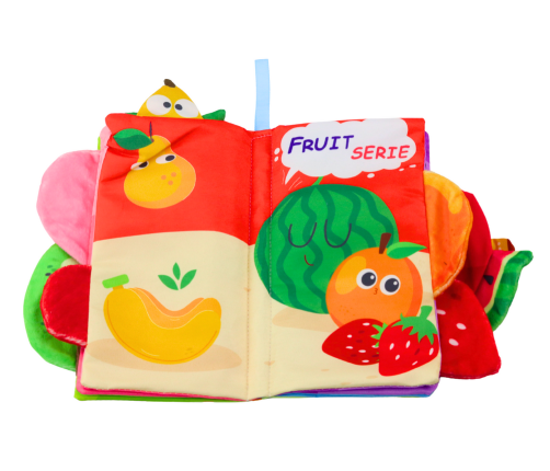 Soft Fruit Book, Crinkle, Squeaky, Colorful For Babies