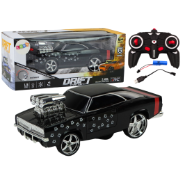 Remote Control Car 1:18 Drift 360 Lights Sounds Black