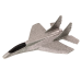 Styrofoam Fighter Plane With Slingshot Launcher Gray