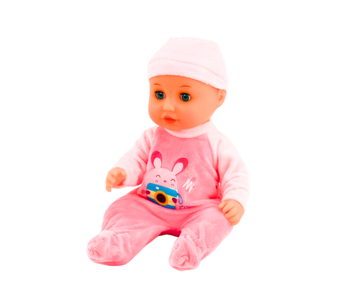 Baby Doll In Pink Pajamas Peeing Bottle Pacifier Sounds