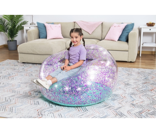 Inflatable Glitter Chair 114 x 112 x 66 Bestway 75115