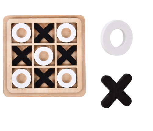 Tic Tac Toe Game Strategic Logic Wooden