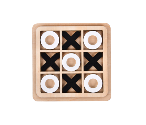 Tic Tac Toe Game Strategic Logic Wooden