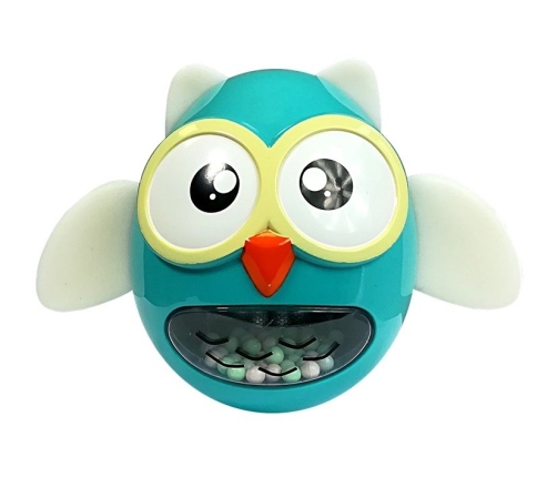 Owl Rattle Teether Children's Toy Turquoise