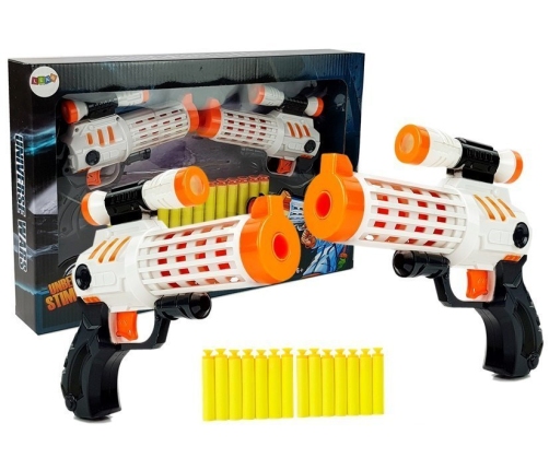 Set of guns + foam cartridges suction cups