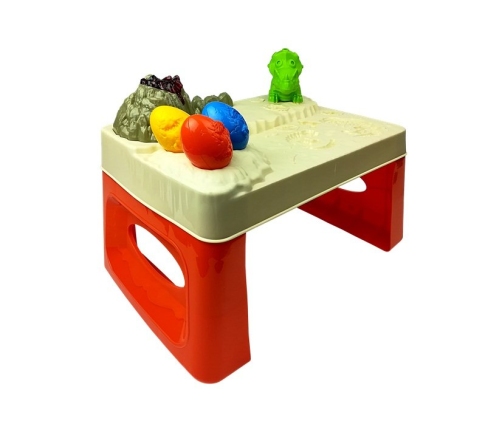 Table with Play Dough and Dinosaurs 4 Colors