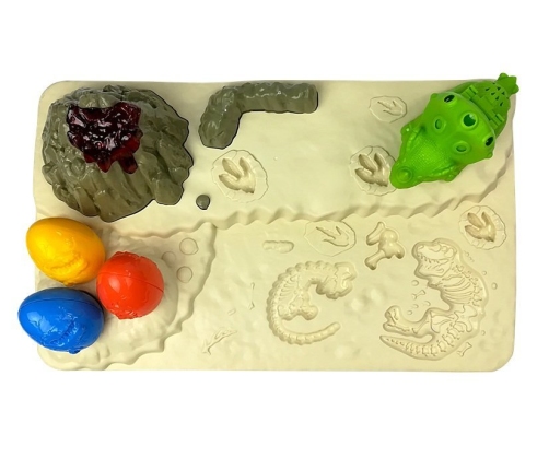 Table with Play Dough and Dinosaurs 4 Colors