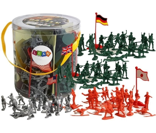 Large Military Military Set 100 pieces Soldiers Flags