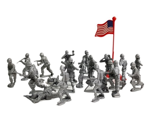 Large Military Military Set 100 pieces Soldiers Flags