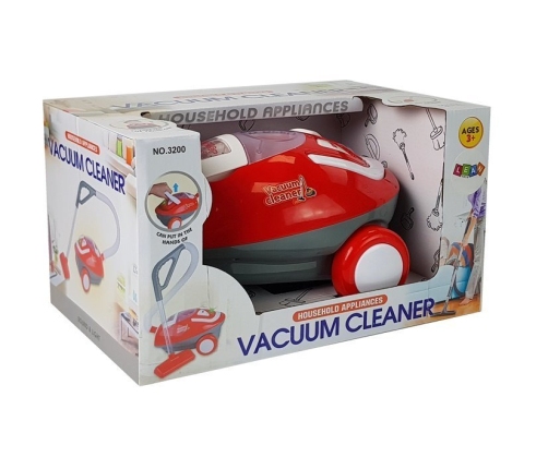 Large Battery Operated Vacuum Cleaner with Sound Red and White