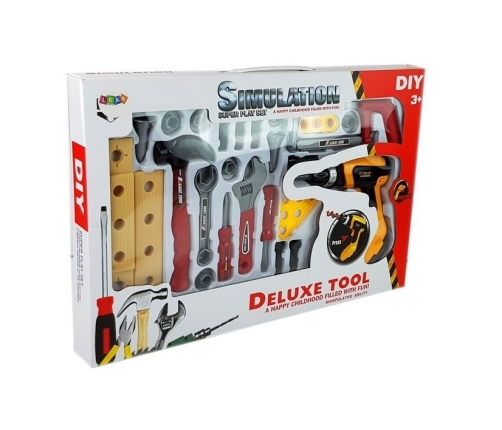 DIY Tool Set 29 Pieces Drill Hammer Saw