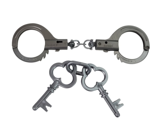 Police Set Gun Handcuffs Binoculars Whistle Watch Badge