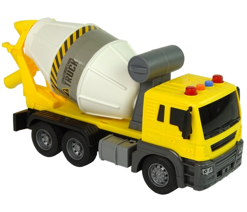 Concrete Mixer Yellow Rotating Bucket Sound Lights