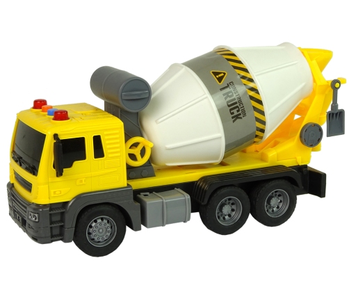 Concrete Mixer Yellow Rotating Bucket Sound Lights