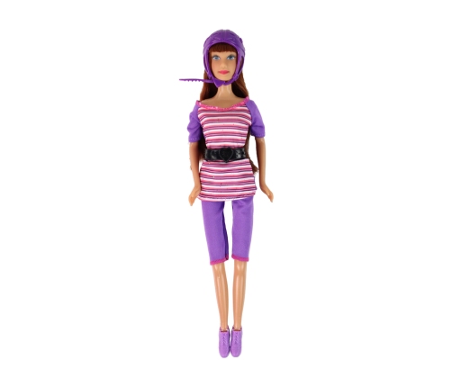 Lucy Doll Set Purple Scooter Skateboard Helmets