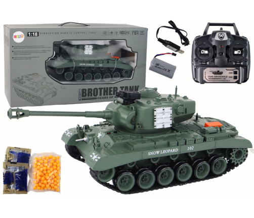 Leopard RC Tank Remote Controlled Cannon 1:18 Gray