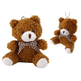 Plush Brown Little Teddy Bear Cuddly Mascot Keychain 10cm