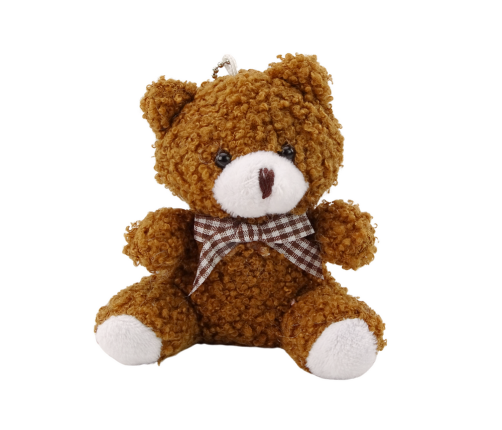 Plush Brown Little Teddy Bear Cuddly Mascot Keychain 10cm