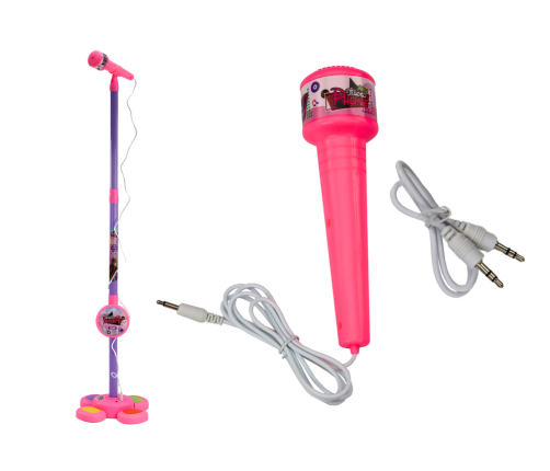 Microphone with Stand for Children, Adjustable, Pink