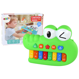 Educational Musical Piano Organ, Green Crocodile, Sounds of Light