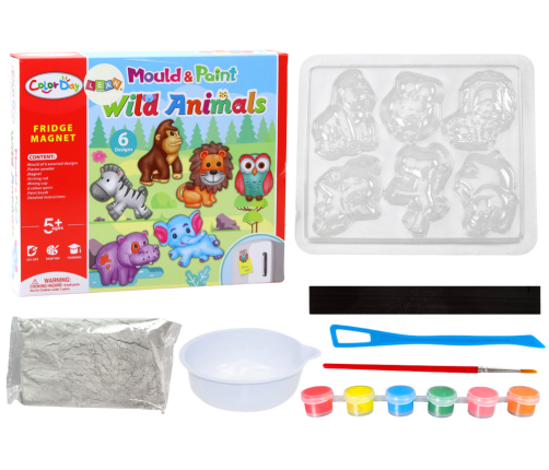 Creative DIY Kit of Plaster Animals Magnets