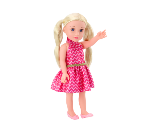 Doll Pink Dress Ponytails Blonde Hair Large Doll 46cm