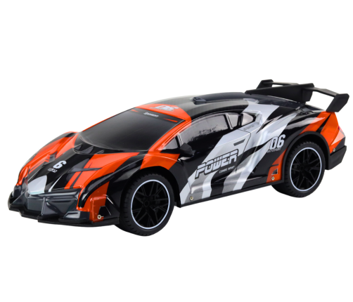 Remote Controlled Sports Car RC 1:10 Orange Speed ​​up to 25 km/h