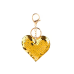 Heart Keychain Sequins Double Sided Silver Gold